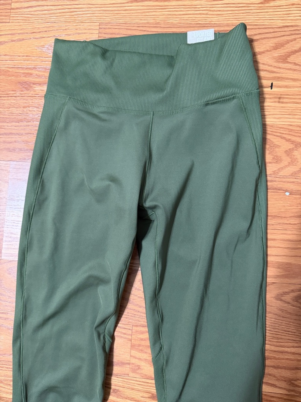 adidas Olive Green High Waist Performance Leggings - Picture 2 of 6